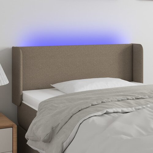 vidaXL LED posteljno vzglavje taupe 83x16x78/88 cm blago Cene