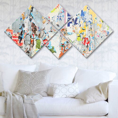 Wallity slika 4MDF128366705, 60x115 cm, 4 dijela Cijene