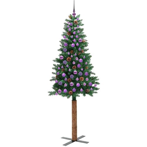 VidaXL Mr&amp;scaron;avo božićno drvce Zelena 210 cm PVC i čvrsto drvo bora Slike