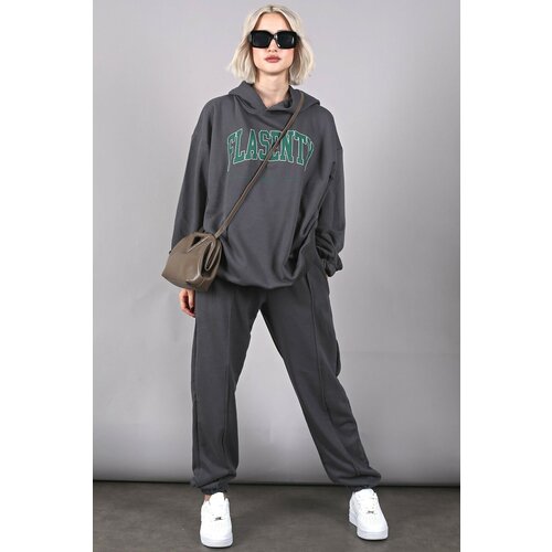 Madmext Sweatsuit - Gray - Relaxed fit Slike