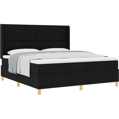Box spring krevet s madracem Crna 180 x 200 cm tkanina Slike