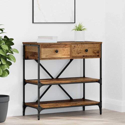  Konzolna stolica s ladicama Smeđa 75 x 34,5 x 75 cm boja drva Cijene