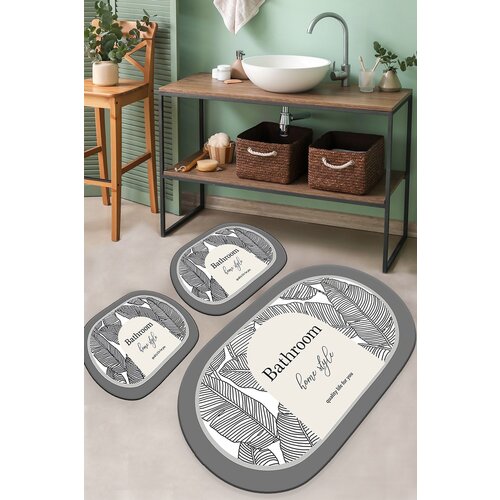 Earth surface multicolor bathmat set (3 pieces) Slike