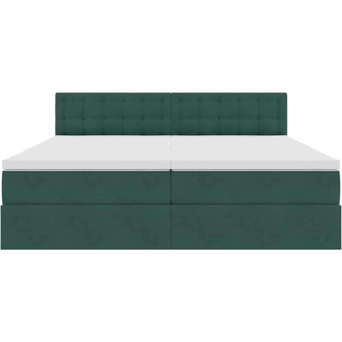  Krevet s od storage s madracem Tamnozelena 100 x 200 cm - Tamnozelena 200 x 200 cm Gumbi Slike