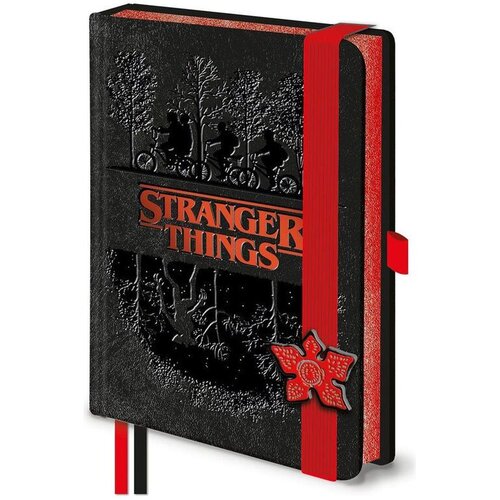 Stranger Things Bilježnica A5 Upside Down premium, tvrde korice s gumicom Slike