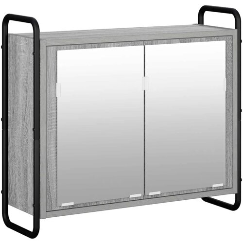  Set ormarića za kupaonicu 3 kom. Siva Sonoma 40 x 36 x 99 5 cm - Siva Sonoma Ormar ispod sudopera (1 vrata i 2 police) + viseći Slike