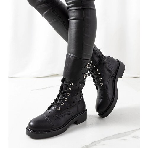 Gemre Black perforated ankle boots Finlay Cijene