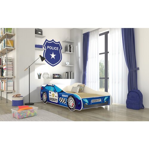 ADRK Otro�ka postelja SHERIFF z LED osvetlitvijo in vzmetnico 140x70 cm - MODRA Cene