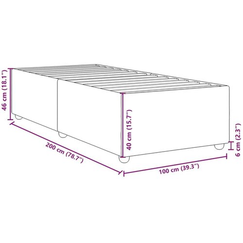 VidaXL okvir za krevet tamnosmeđi 100x200 cm od tkanine Slike