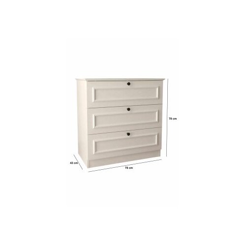 Hanah home Komoda s ladicama Mira, 78 x 78 x 43 cm, Bijela Slike