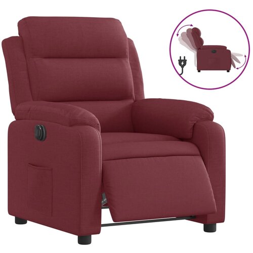 Maison Chic Električni naslanjač - Relax naslanjač vinsko rdeče blago, (22062567) Cene