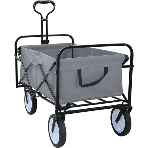  Sklopiva ručna kolica Sivi 94 x 53 x 99 cm Oxford tkanina Cijene
