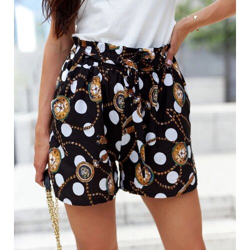 UR/CEO Black women's shorts with print Mayana Cijene