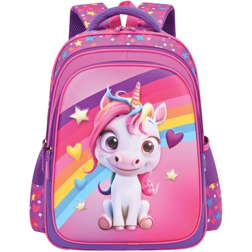 Scool ranac sa ojačanim leđima 3D Eva Unicorn SC2990, 42x30x22cm, Roze-ljubičasti Slike