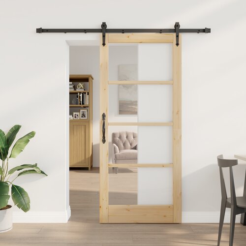 vidaXL drsna vrata z opremo 78x202 cm iz trde borovine, notranja vrata z zaščito 'ORKDAL'78x202x4 cm iz trde borovine Cene