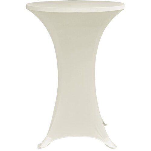  Navlaka za stol za stajanje &amp;Oslash; 80 cm krem rastezljiva 4 kom Slike