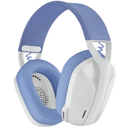 Logitech G435 lightspeed wireless gaming slu&amp;scaron;alice sa mikrofonom bele Slike