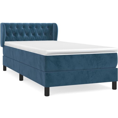 Maison Chic Box spring postelja - Vzmetna postelja z vzmetnico temno modra 90x200 cm žamet SL7915, (21901603) Cene