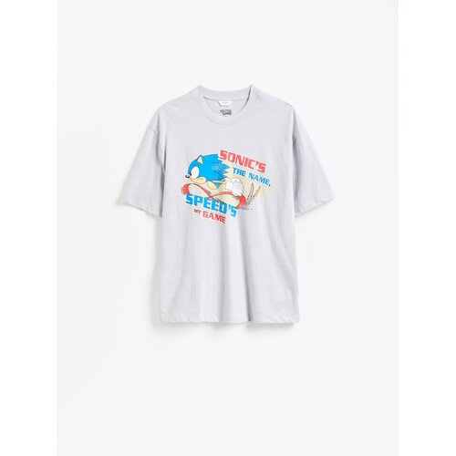 Reserved Predimenzionirana majica kratkih rukava Sonic - svijetlo siva Cijene