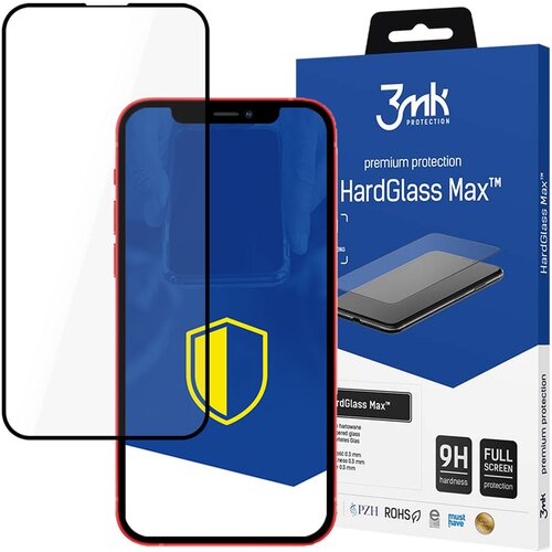 3mk HARDGLASS MAX ZA APPLE IPHONE 13 OVITEK IZ KALJENEGA STEKLA ČRNO, (22003663) Cene