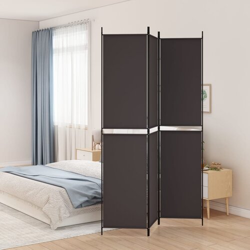 VidaXL Paravan 3-delni rjav 150x220 cm blago Slike
