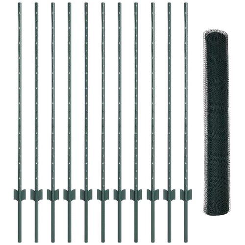  Heksagonalna ograda s stubom 25 x 1,2 m Čelik premazan PVC-om Slike