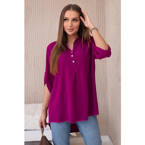 Kesi Włoski Blouse with a longer back violet Cene