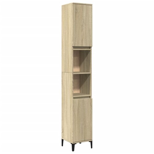 Maison Chic Kopalniška omarica - Kopalniški kabinet sonoma hrast 30x30x190 cm inženirski les, (21794803) Cene
