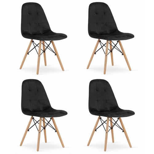 Brandless DUMO Stol - Black Velvet x 4, (22030570) Cene