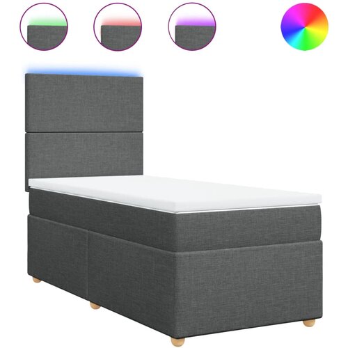 Maison Chic Box spring postelja - Vzmetna postelja z vzmetnico temno siva 100x200 cm blago SL4005, (21904164) Cene