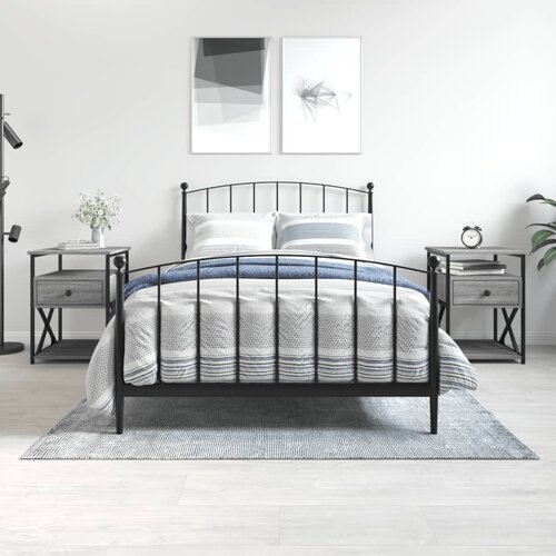 vidaXL Nočna omarica 2 kosa siva sonoma 40x42x55 cm inženirski les Cene