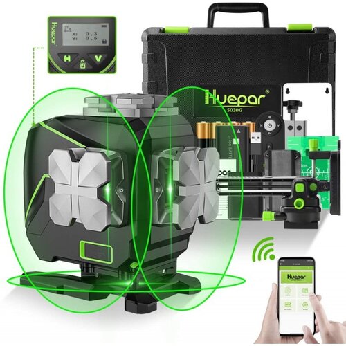  PRO12 Line Green Construction laserska nibela Bluetooth + daljinski Slike