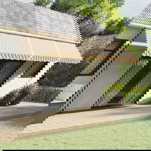 vidaXL Zamjenska tkanina za tendu raznobojna prugasta 5 x 3 m Cijene