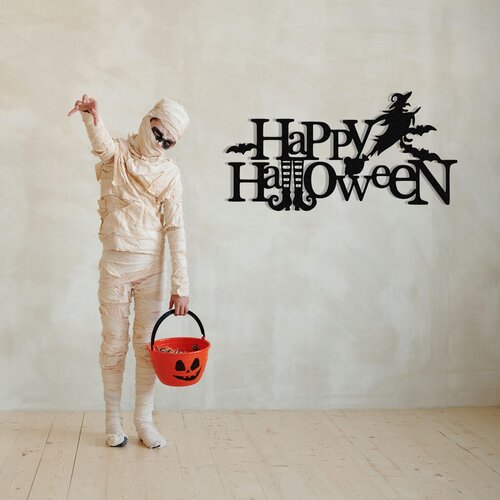 Wallity zidna dekoracija Halloween 4, 67x35cm, Crna Cene