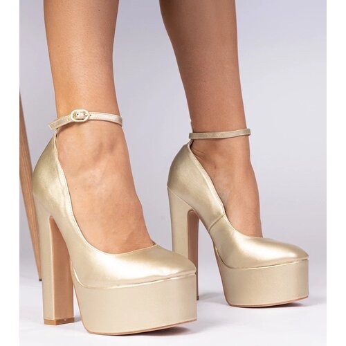 D/CEO marka niezdefiniowana Gold high heel pumps Felida Slike