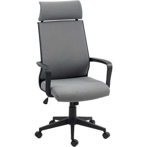 HOMCOM pisarni&scaron;ki stol poliester, pena 69D x 60,5&Scaron; x 109 117V cm Temno siv, (5000242829) Cene