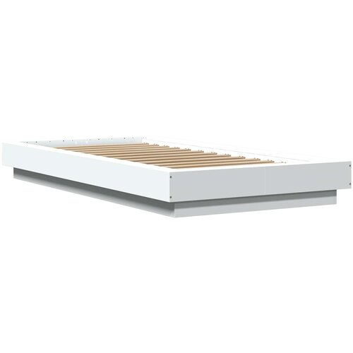  Okvir kreveta za pod Bijela 80 x 210 cm Konstruirano drvo Slike