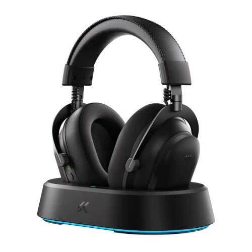 MCHOSE bežične gaming slu&amp;scaron;alice V9 turbo 60mm/Tri-mode/2000mAh/Steel black + charging dock rgb Slike