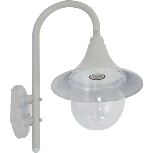 VidaXL Vrtna zidna svjetiljka E27 42 cm aluminijska bijela Slike