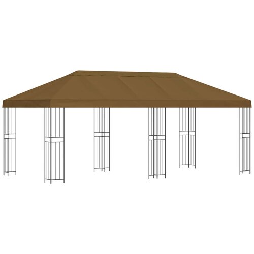 vidaXL Paviljon s stenami 6 x 3 m Taupe Poliester in jeklo 190, (5000219046) Cene