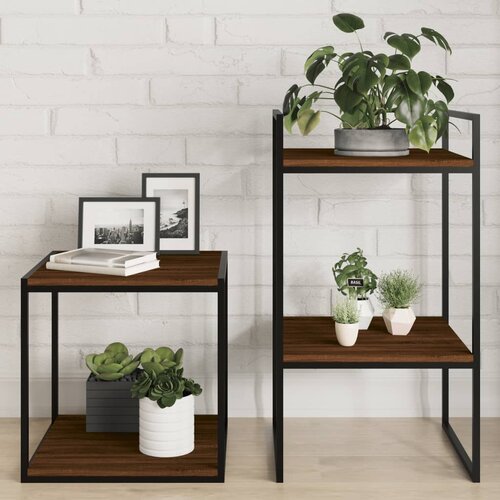 vidaXL Zidne police 4 kom boja hrasta 40x40x1 5 cm konstruirano drvo Cijene