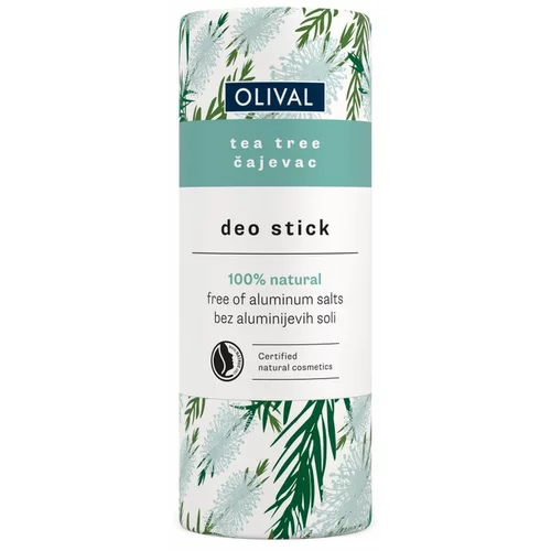 OLIVAL Natural Tea Tree trdi dezodorant brez aluminijevih soli 40 g