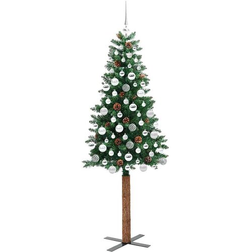VidaXL Mr&amp;scaron;avo božićno drvce Zelena 180 cm PVC i čvrsto drvo bora Slike