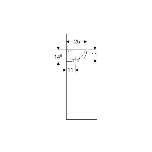 Geberit lavabo zidni selnova compact 450X250 sa povr&amp;scaron;. za odlaganje levo 500.318.01.5 Slike
