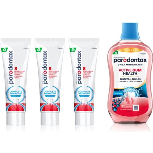 Parodontax Complete Protection &amp;amp; Active Gum Health Extra Fresh set za zdrave zube i desni Slike