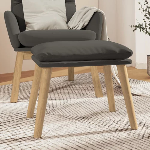 vidaXL stolček za noge temno siv 45x29,5x39 cm žamet