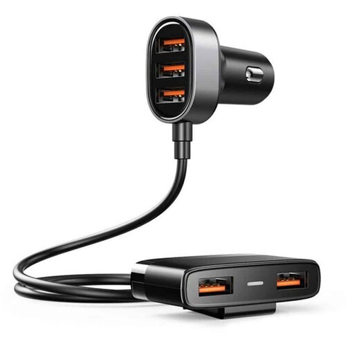 Joyroom Punjač za automobil (JR-CL03) - Produžetak priključaka- 5x USB- 6.2 A -150 cm - crni Slike
