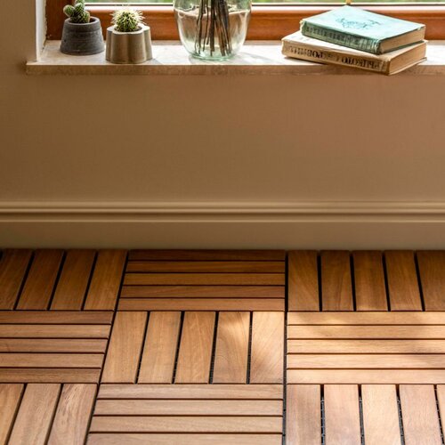 Atelier Del Sofa Tile Deck Brown Deck Tile Set (10 Pieces) Cene