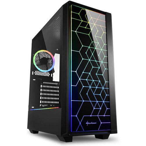 Sharkoon RGB LIT 100 midiATX okno črno ohišje Cene