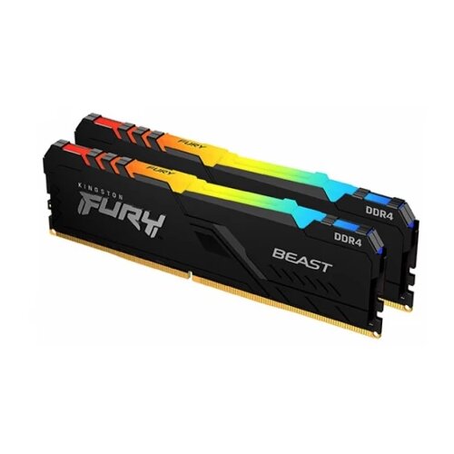 Kingston DDR4 64GB (2x32GB) 3600MHz [fury beast rgb], non-ecc udimm, CL18 1.35V, 288-Pin 2Rx8, memory kit, w/rgb heatsink, xmp Slike